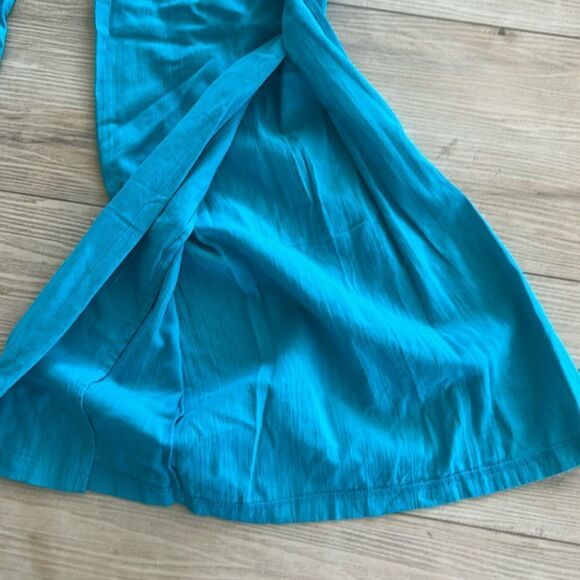 Becca Women's Gauzy Smocked Waist Pants, Swim coverup, Turquoise , Small, NWT - Picture 6 of 13